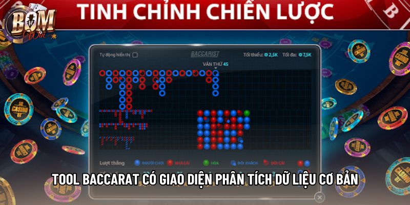 Tool baccarat có giao diện phân tích dữ liệu cơ bản Tool baccarat có giao diện phân tích dữ liệu cơ bản